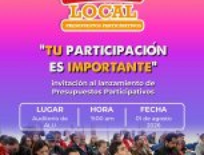 Lanzamiento Presupuestos Participativos Localidad de Usme